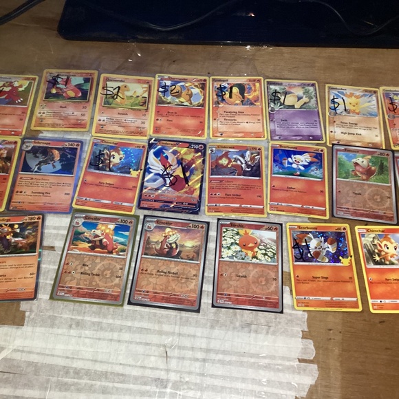 22 Fire Starter Pokémon card lot Charmander,Charmeleon,Infernape,cinderace,&More - Picture 1 of 13